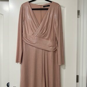 Ralph Lauren Shimmering Pink Long Sleeve Dress